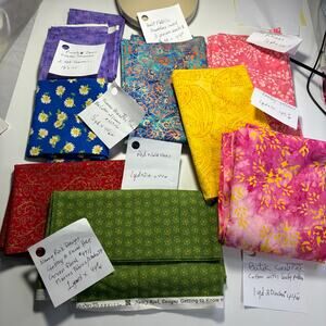 Quilt Fabric Lot Assorted Colors and Patterns 12 pcs 2.5 lb